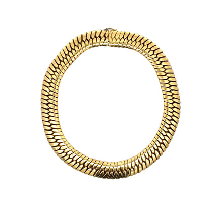 1980s Collar Necklace in 18k Yellow Gold