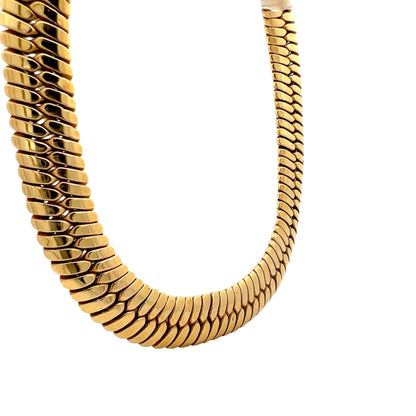 1980s Collar Necklace in 18k Yellow Gold