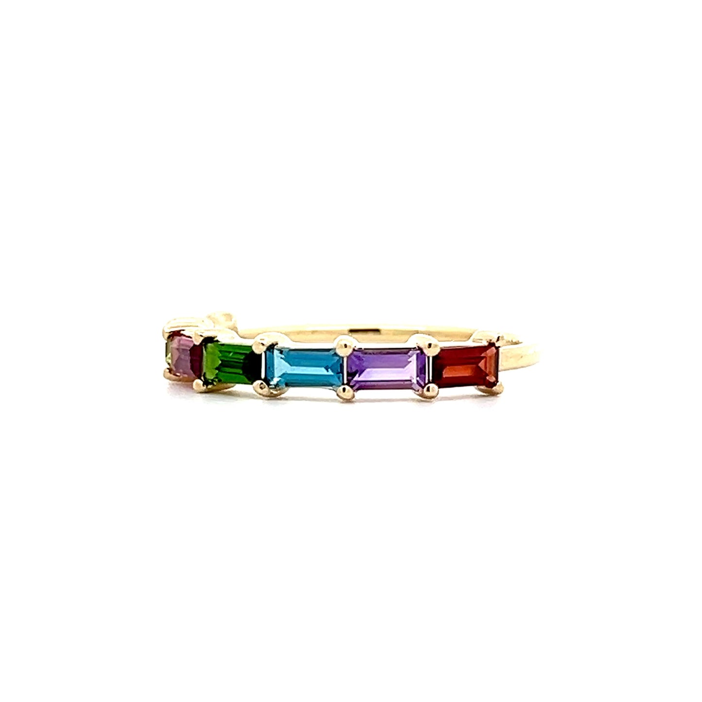 .80 Multi-Gemstone Stacking Ring in 14k Yellow Gold