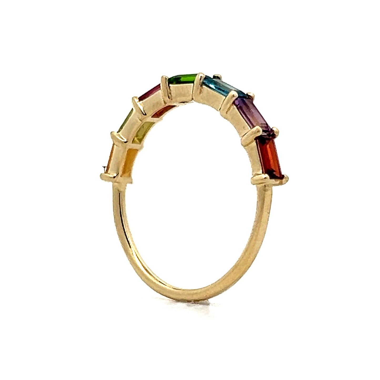 .80 Multi-Gemstone Stacking Ring in 14k Yellow Gold