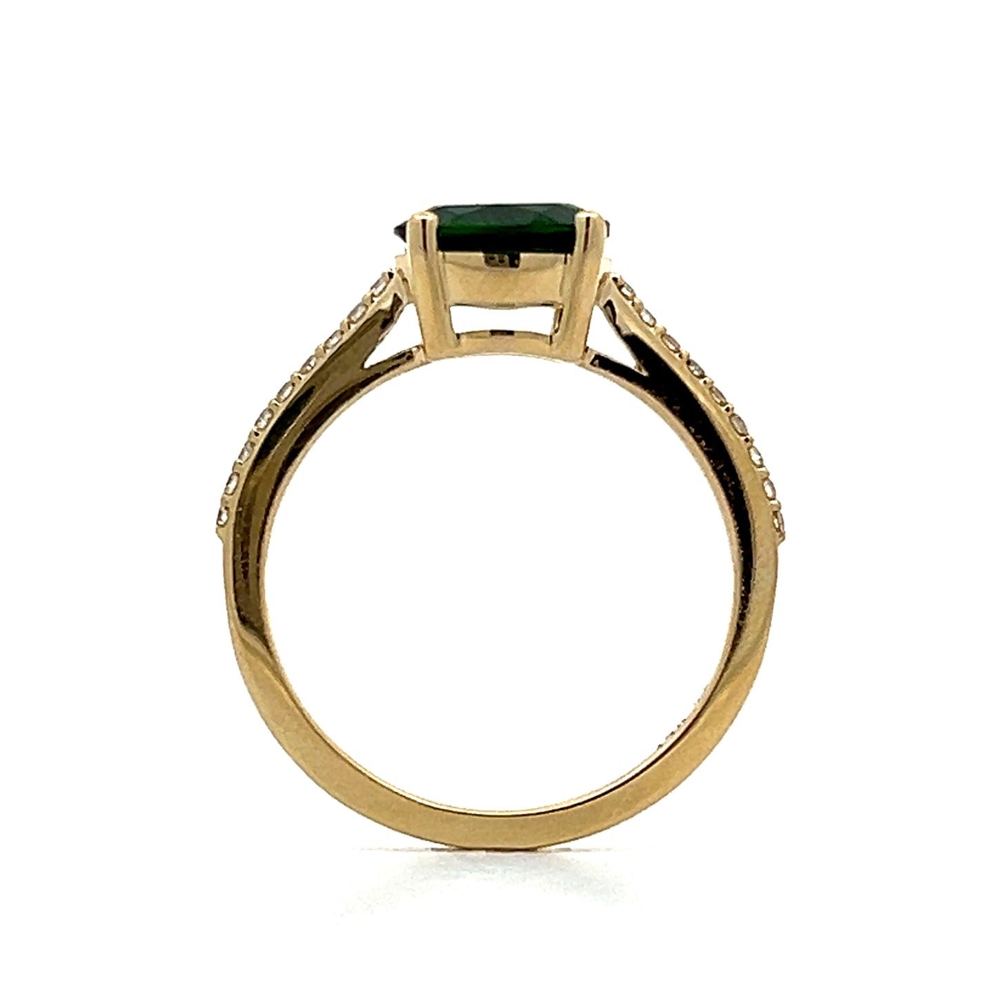 1.37 Oval Tsavorite Garnet Stacking Ring in 14k