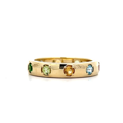 .67 Multi-Colored Gemstone Stacking Ring in 14k