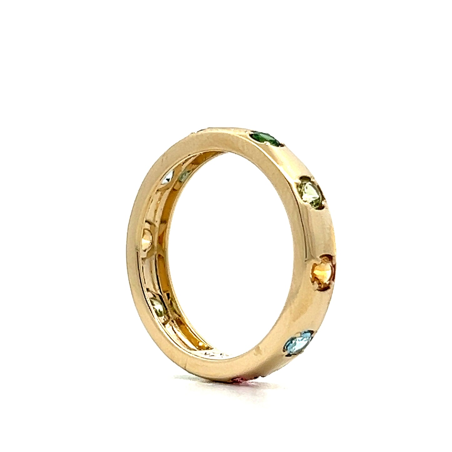 .67 Multi-Colored Gemstone Stacking Ring in 14k