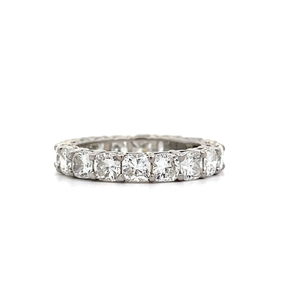 3.85 Cushion Cut Diamond Eternity Band in Platinum