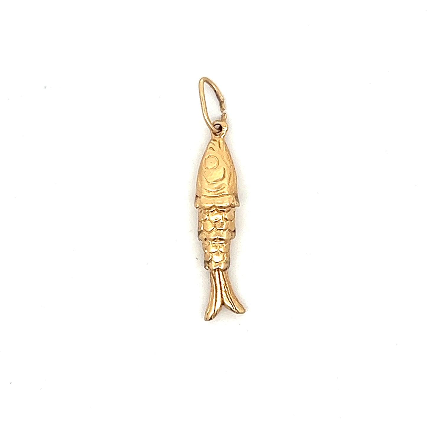 Vintage Mid-Century Fish Charm in 14k Yellow Gold