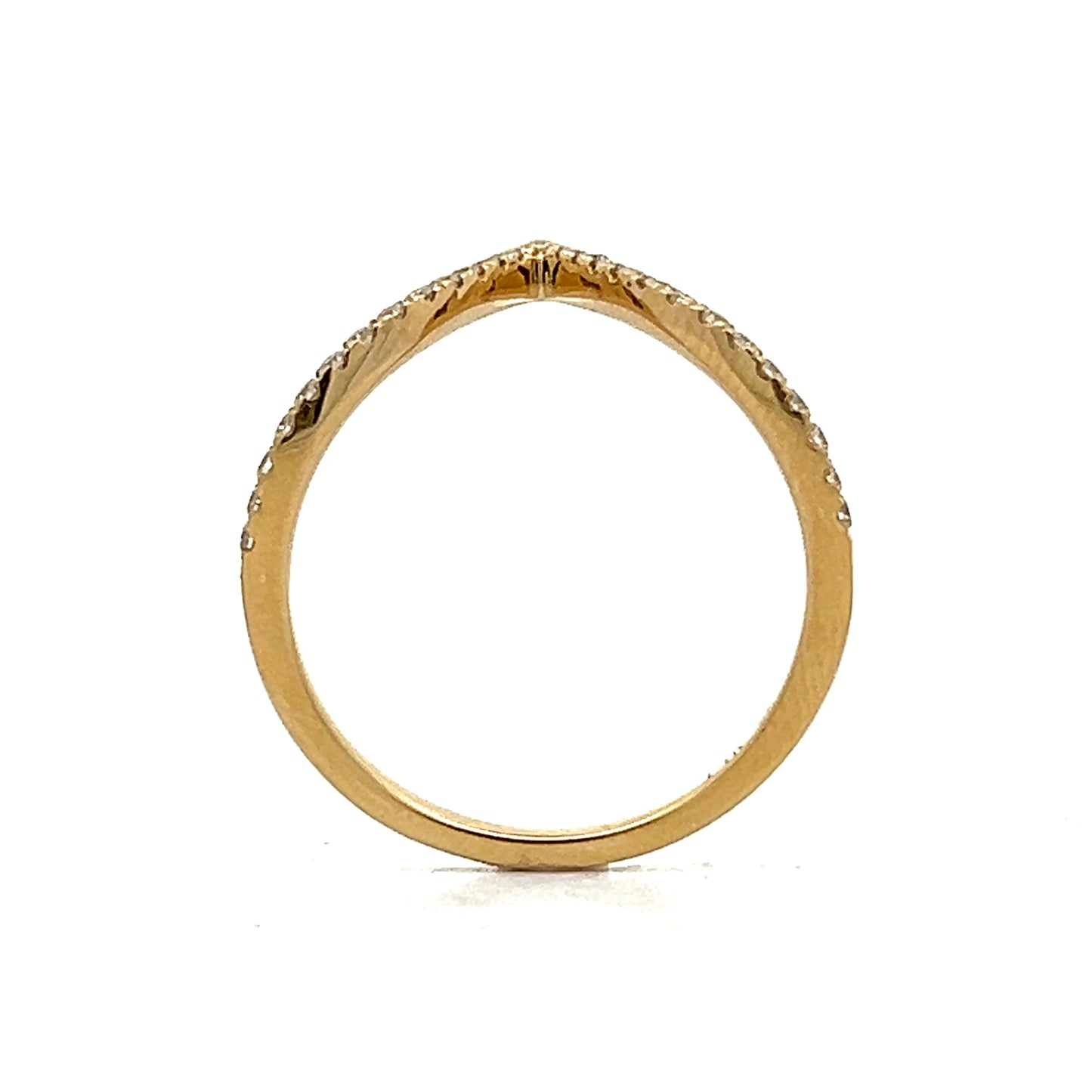 .20 Deep V Contour Band in 14k Yellow Gold