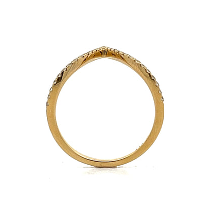 .20 Deep V Contour Band in 14k Yellow Gold