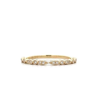 .10 Diamond Wedding Band in 14k Yellow Gold