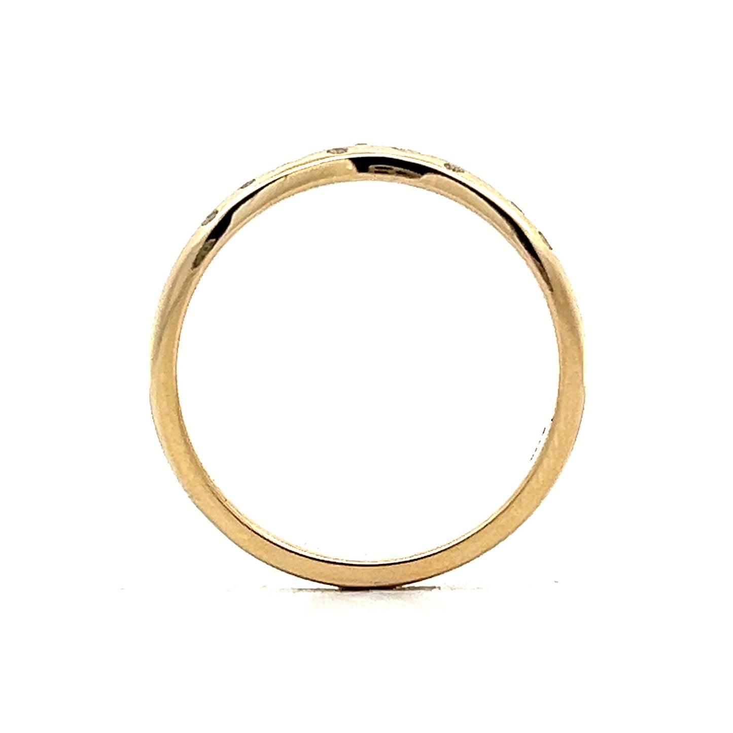 .12 Bezel Diamond Contour Wedding Band in 14k