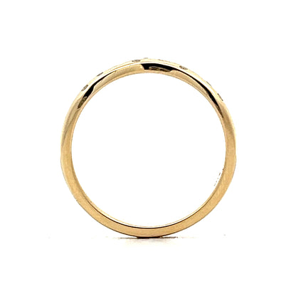 .12 Bezel Diamond Contour Wedding Band in 14k