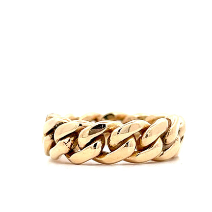 Curb Link Stacking Ring in 14k Yellow Gold