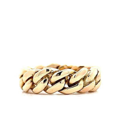 Curb Link Stacking Ring in 14k Yellow Gold