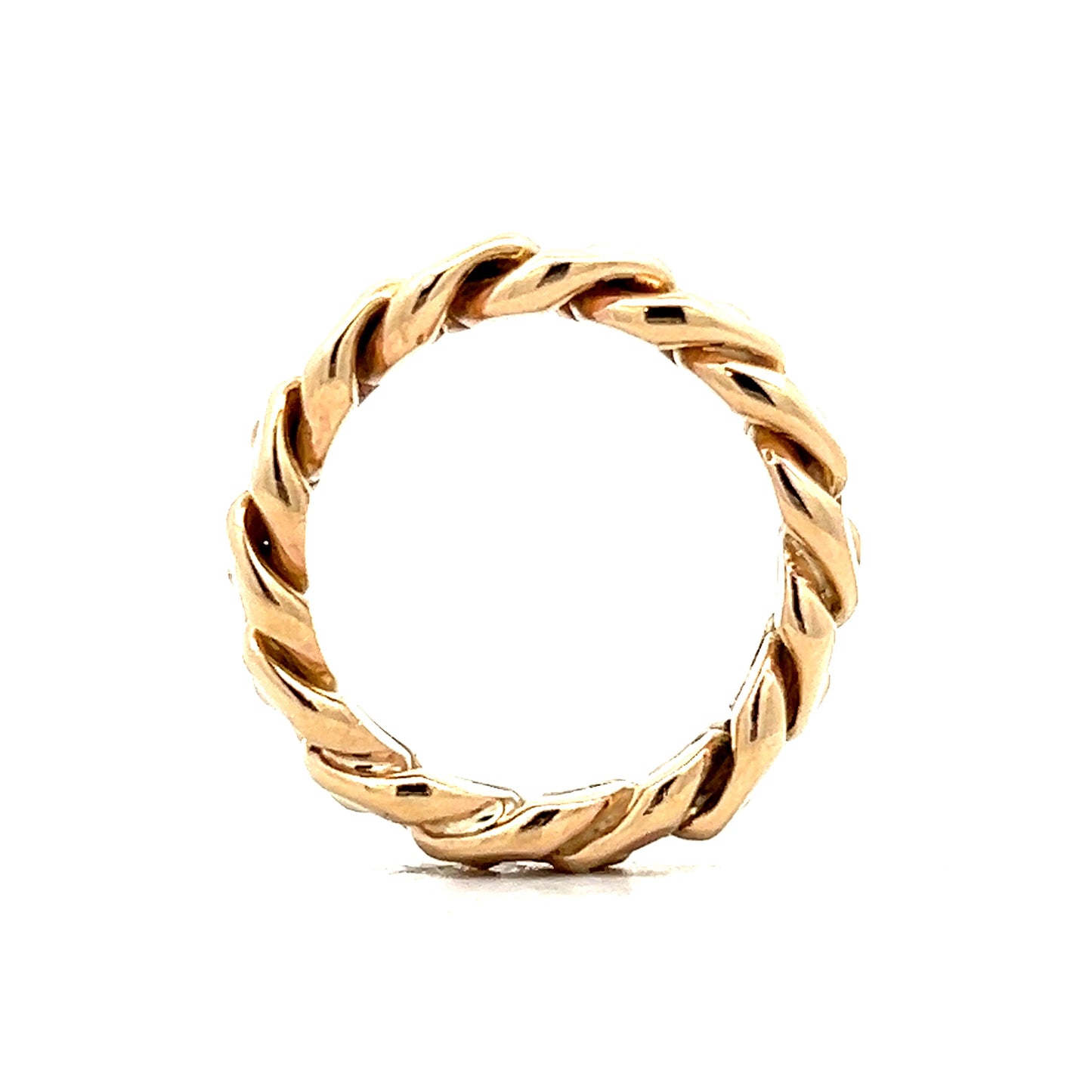 Curb Link Stacking Ring in 14k Yellow Gold