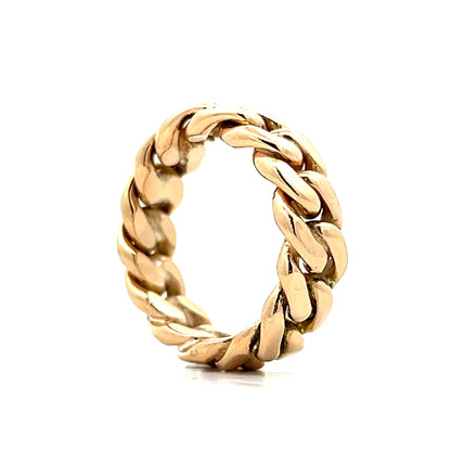 Curb Link Stacking Ring in 14k Yellow Gold