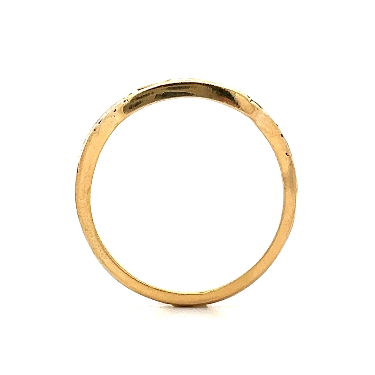 Mens Memento Mori Skull Ring in 18k Yellow Gold