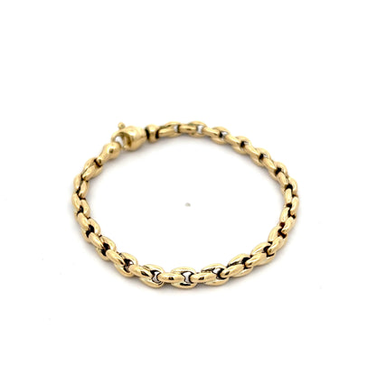 Rolo Link Bracelet in 14k Yellow Gold