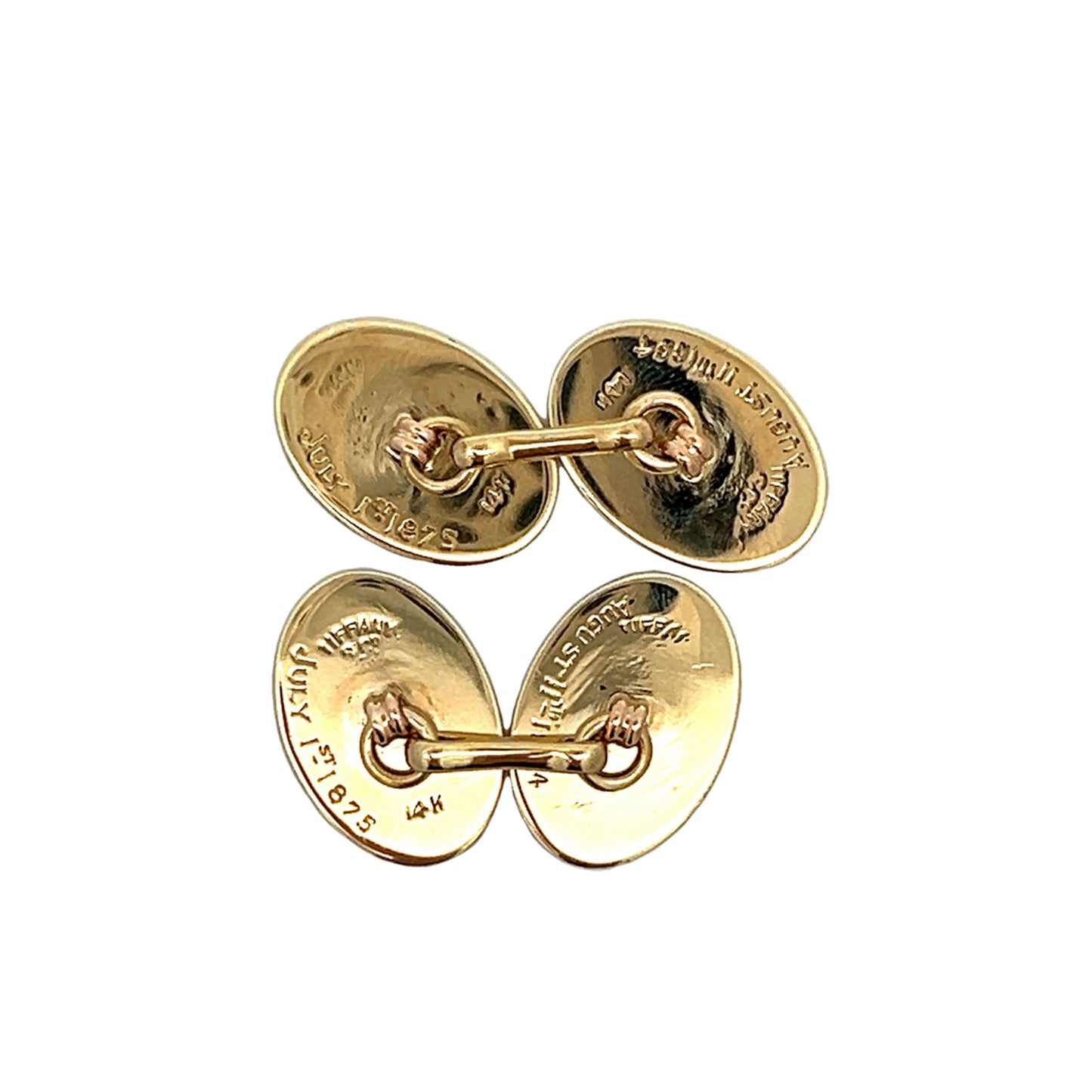 Antique Victorian Tiffany & Co Cufflinks in 14k Yellow Gold