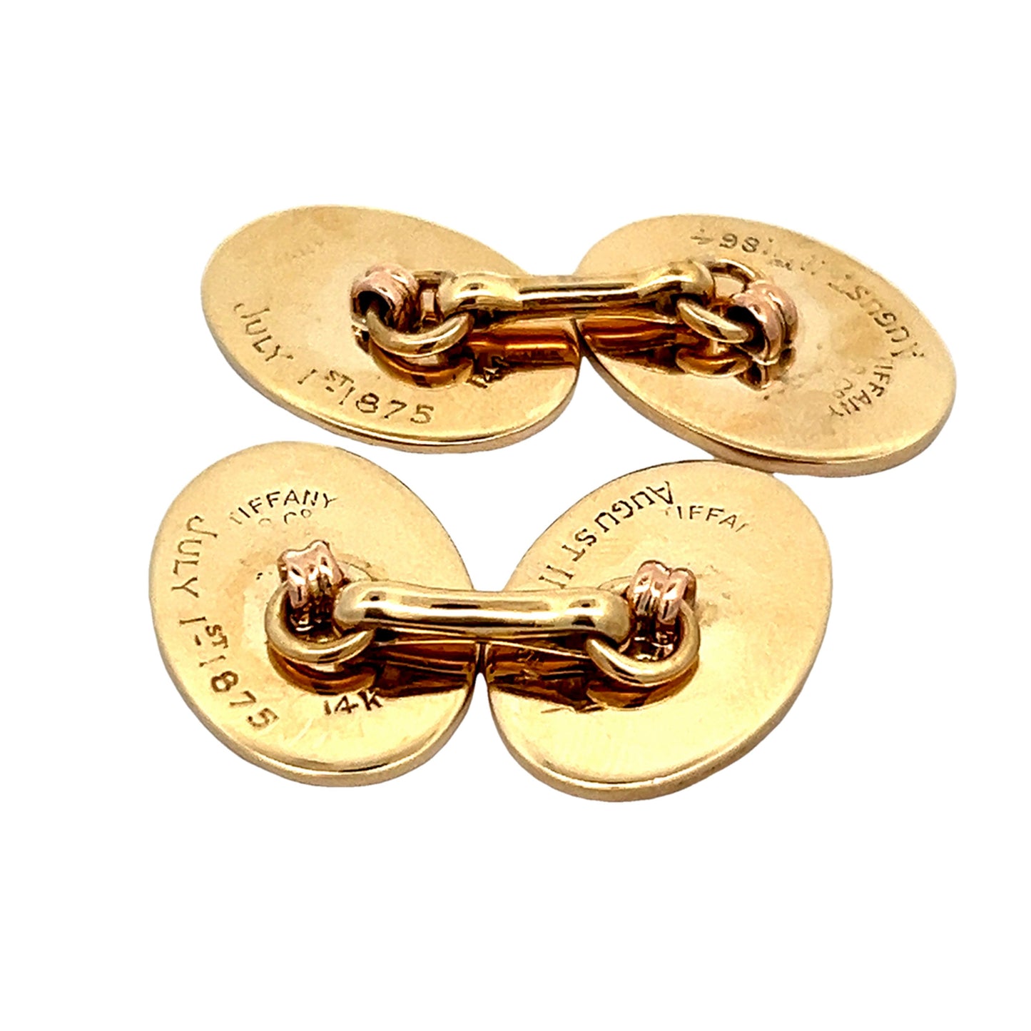 Antique Victorian Tiffany & Co Cufflinks in 14k Yellow Gold