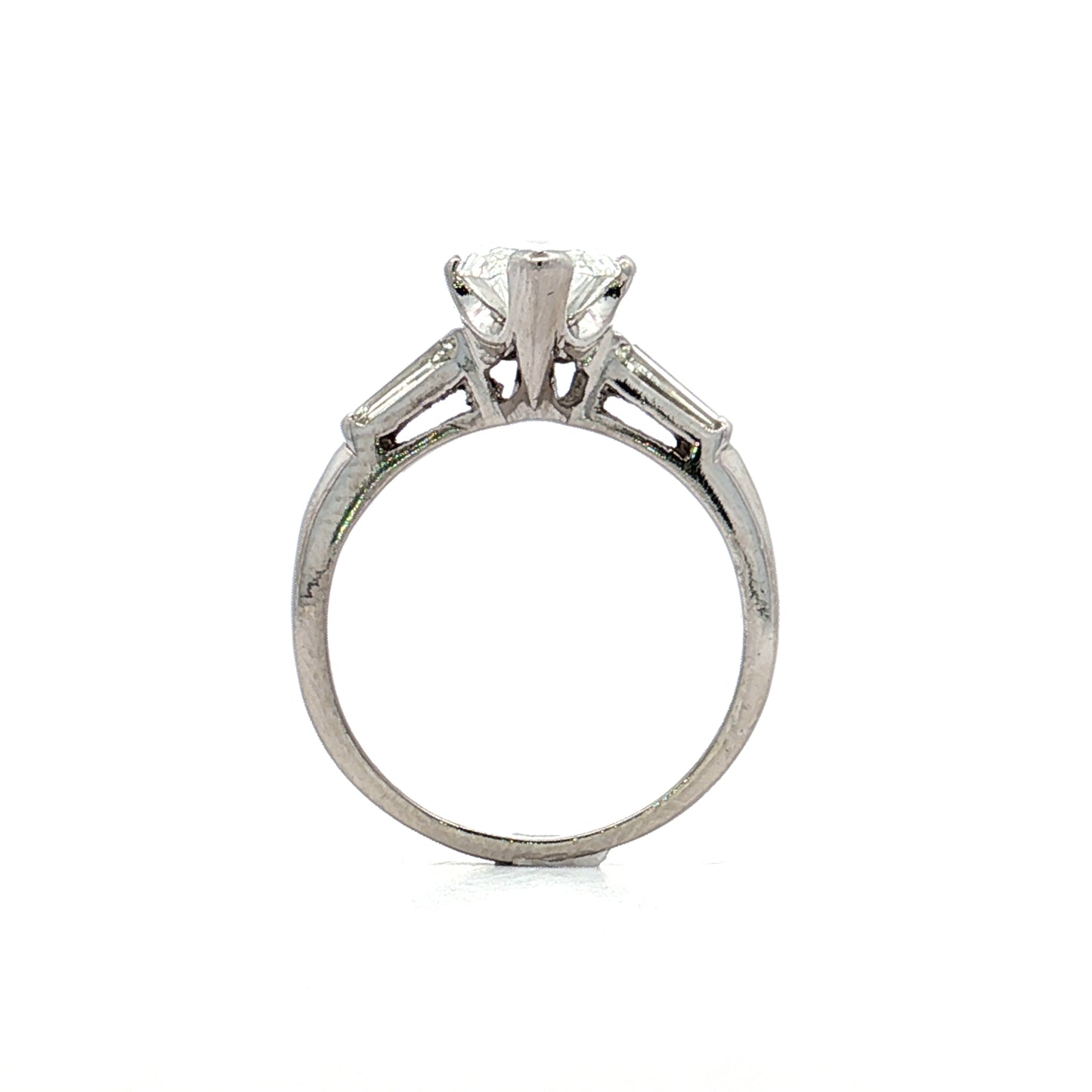 2.33 Vintage Marquise Diamond Engagement Ring Platinum