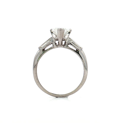 2.33 Vintage Marquise Diamond Engagement Ring Platinum