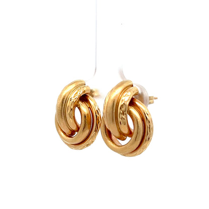 Knotted Stud Earrings in 14k Yellow Gold