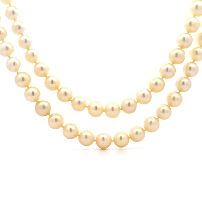 2.68 Vintage Diamond & Pearl Necklace in 14k