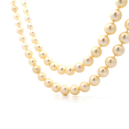 2.68 Vintage Diamond & Pearl Necklace in 14k