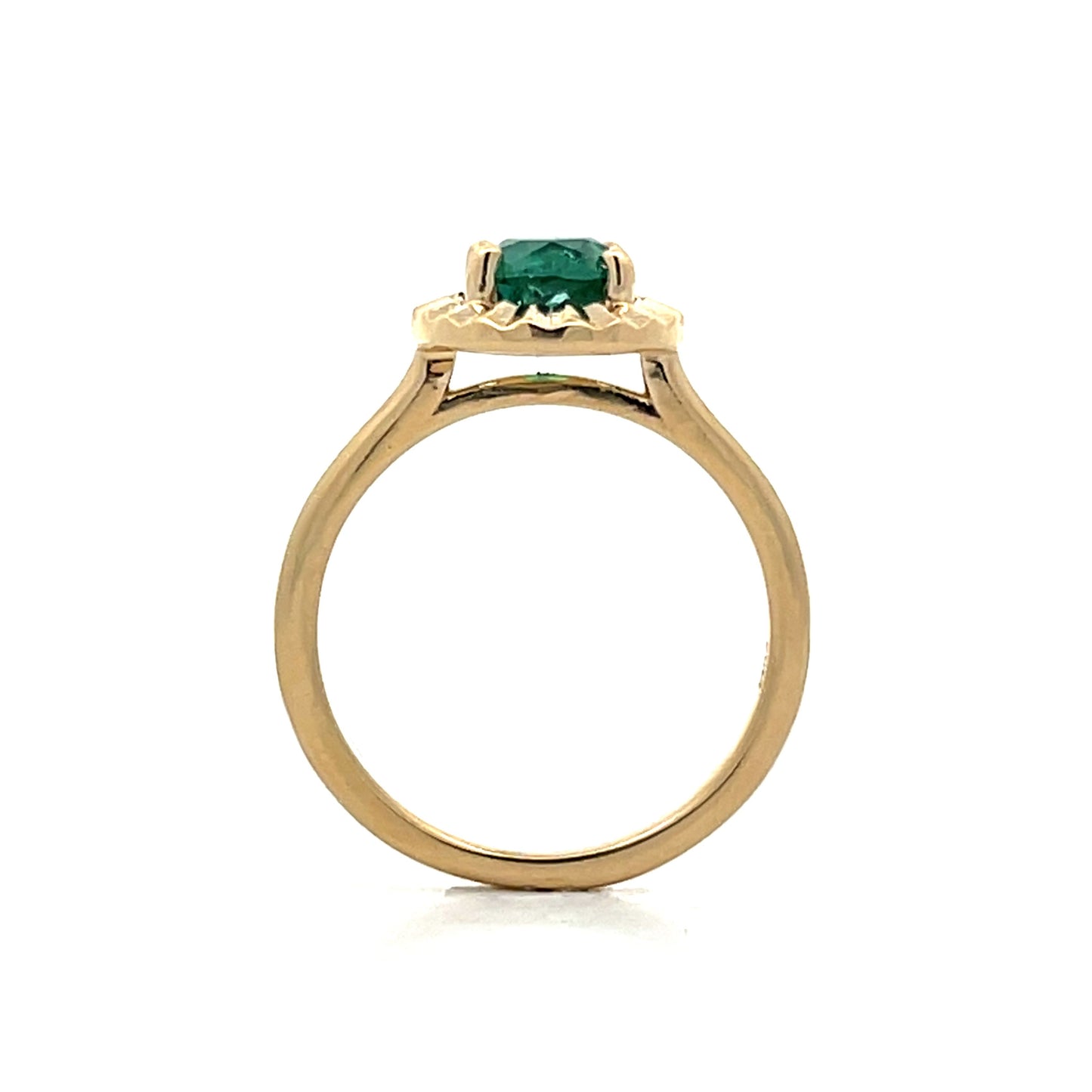 1.32 Oval Cut Tourmaline Ring in 14k Yellow Gold