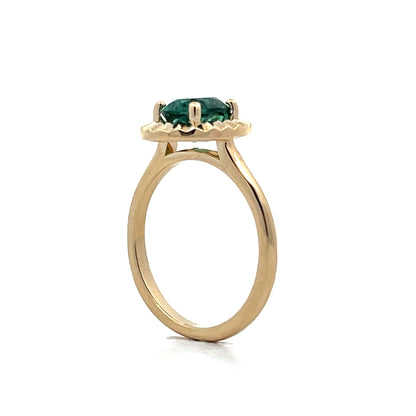 1.32 Oval Cut Tourmaline Ring in 14k Yellow Gold