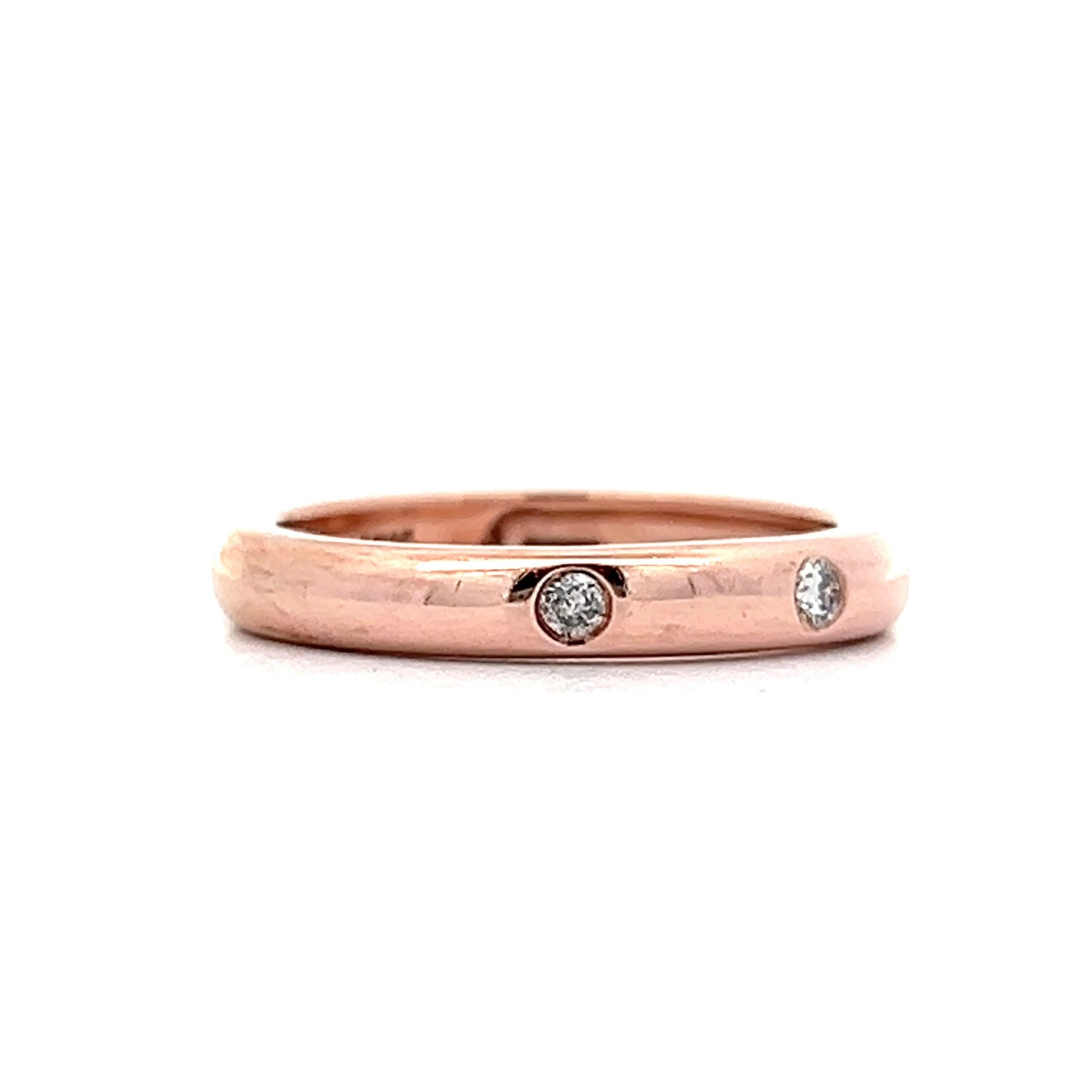 .03 Flush Set Diamond Band in 10k Rose Gold