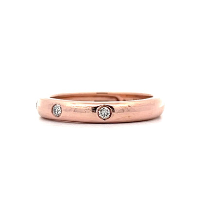 .03 Flush Set Diamond Band in 10k Rose Gold