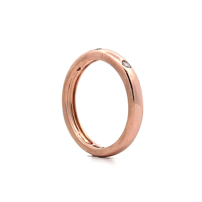 .03 Flush Set Diamond Band in 10k Rose Gold