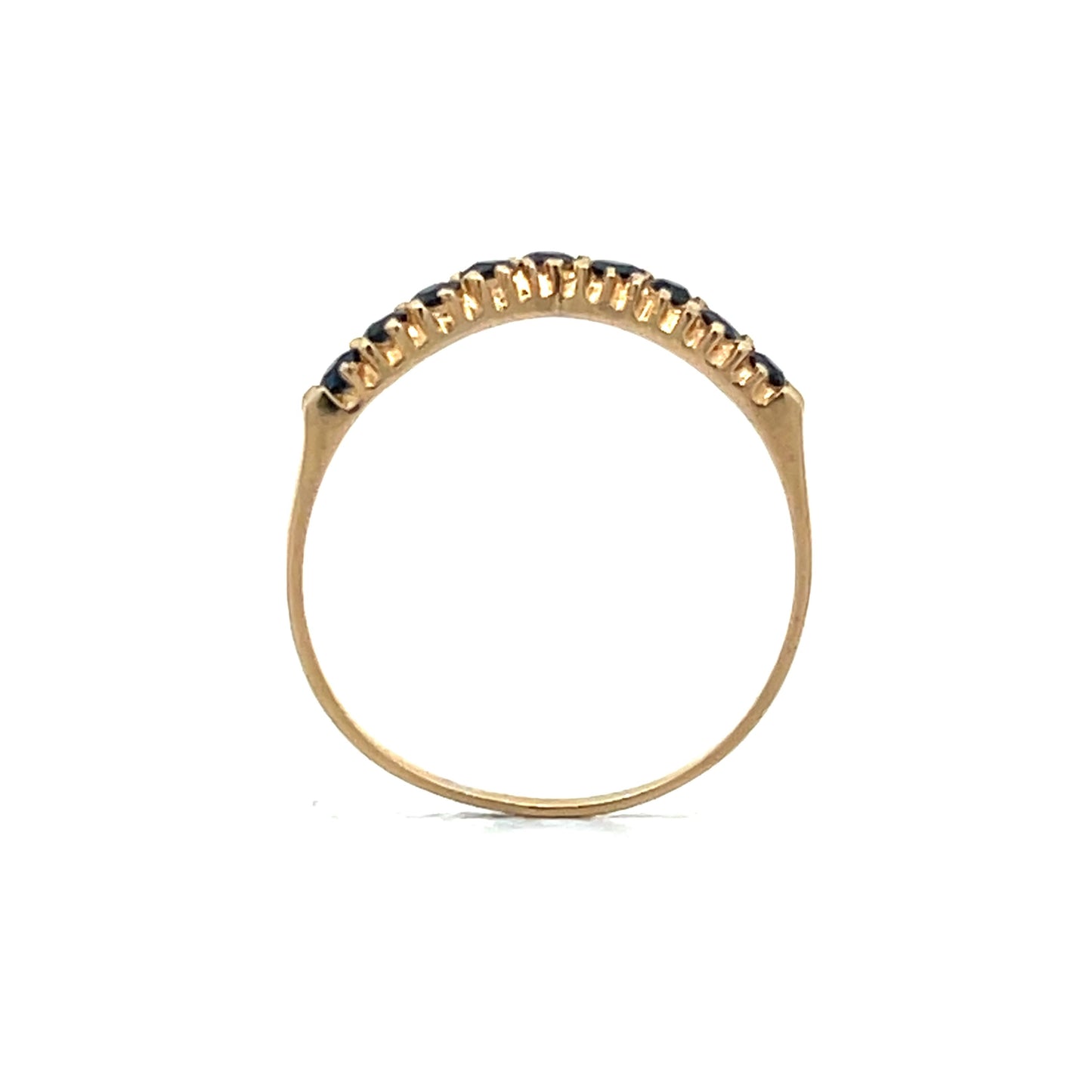 .36 Round Sapphire Contour Band in 14k Yellow Gold