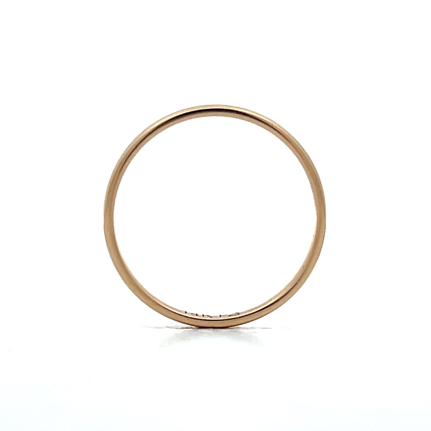 2mm Mens Half Round Wedding Band in 14k Yellow Gold