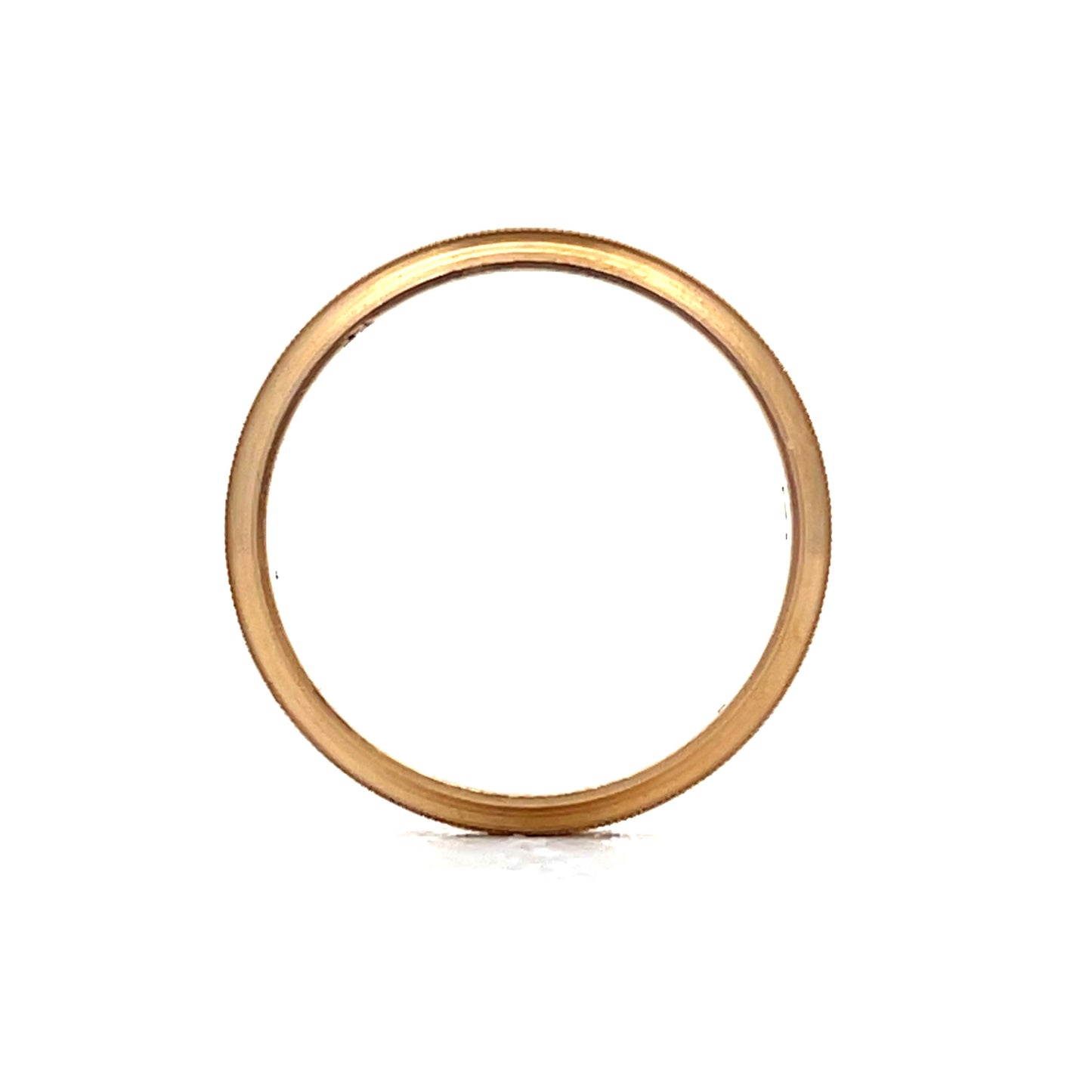 Mens Vintage Double Milgrain Wedding Band in 14k