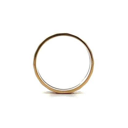 Wide Geometric Stacking Band in 14k Yellow Gold