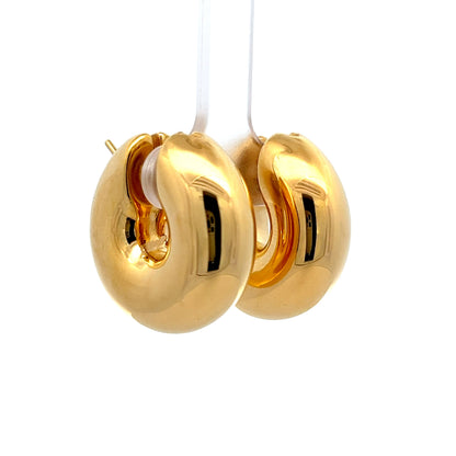 Chunky Bubble Hoop Earrings in 18k Yellow Gold