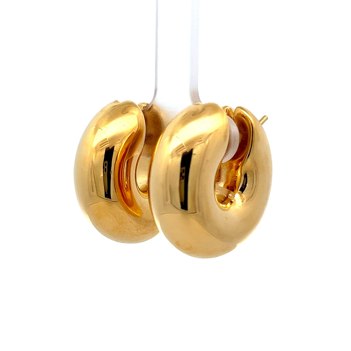 Chunky Bubble Hoop Earrings in 18k Yellow Gold