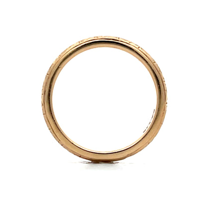 Mens Edwardian Wedding Band in 14k Yellow Gold