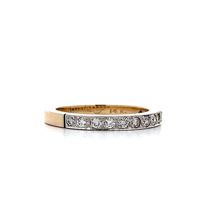 .27 Vintage Retro Diamond Wedding Band in 14k