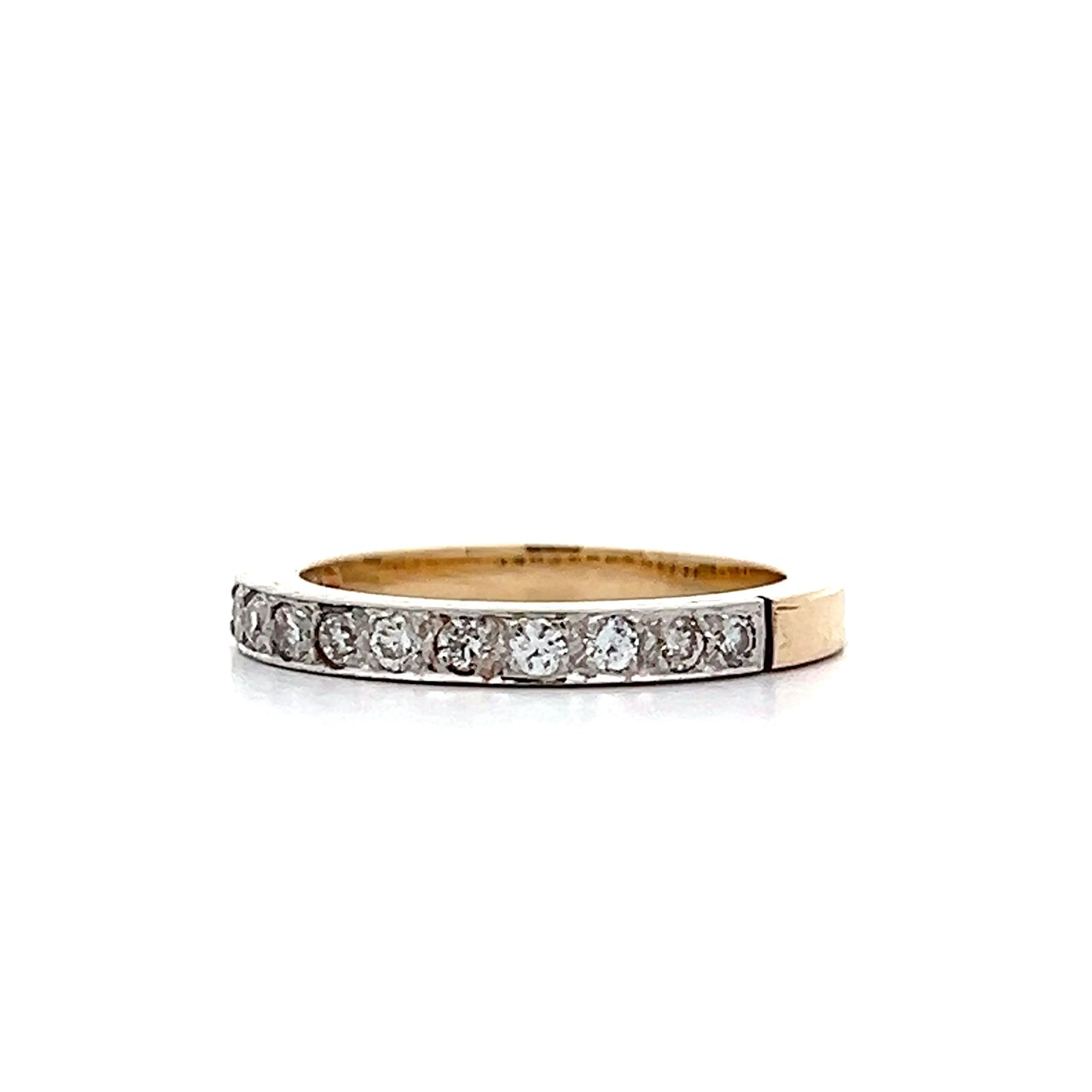 .27 Vintage Retro Diamond Wedding Band in 14k