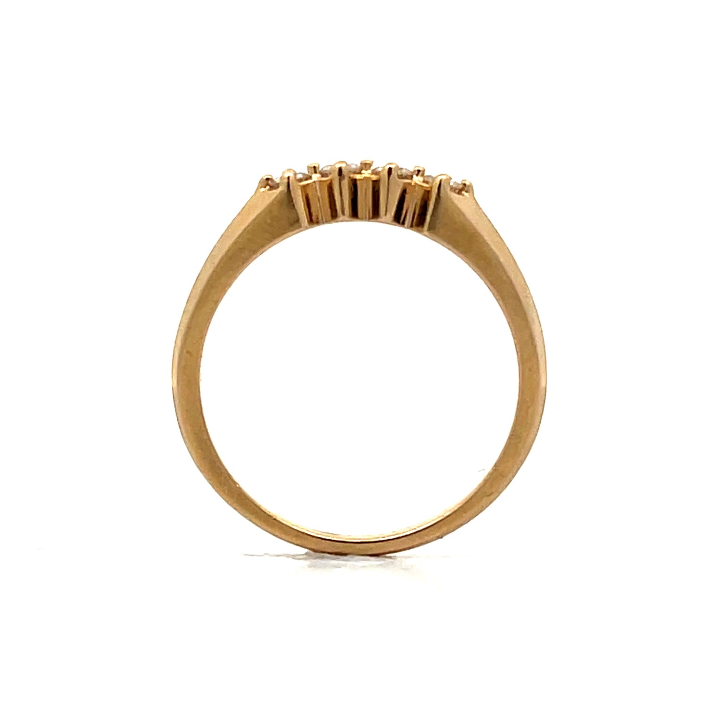 .16 Round Brilliant Diamond Band in 14k Yellow Gold