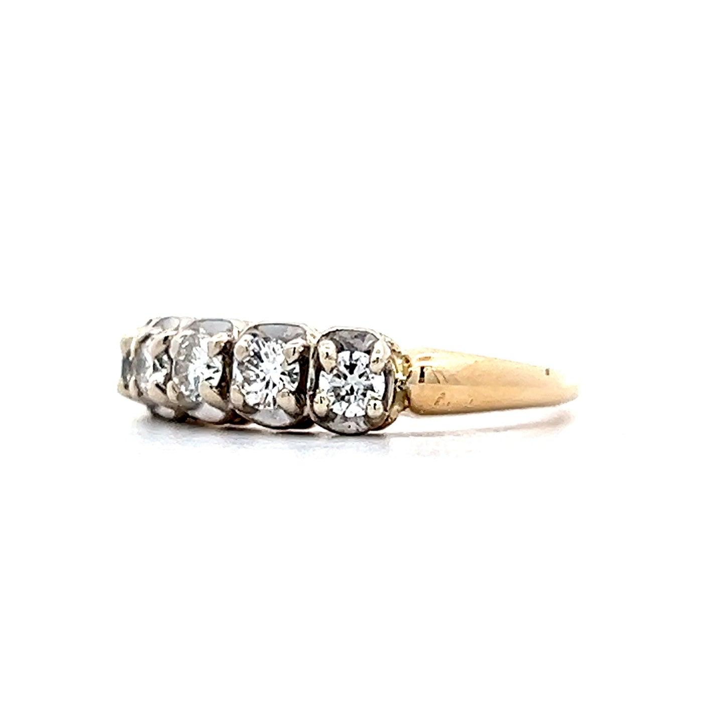 .40 Vintage Diamond Wedding Band in 14k