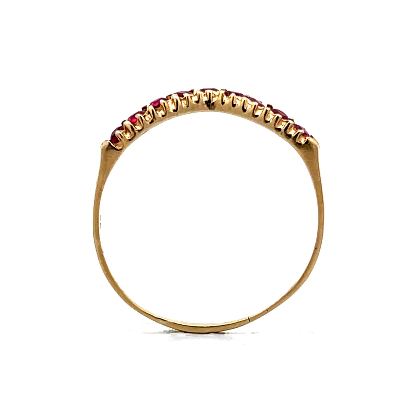 .32 Round Ruby Contour Wedding Band in 14k