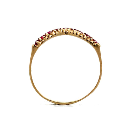 .32 Round Ruby Contour Wedding Band in 14k