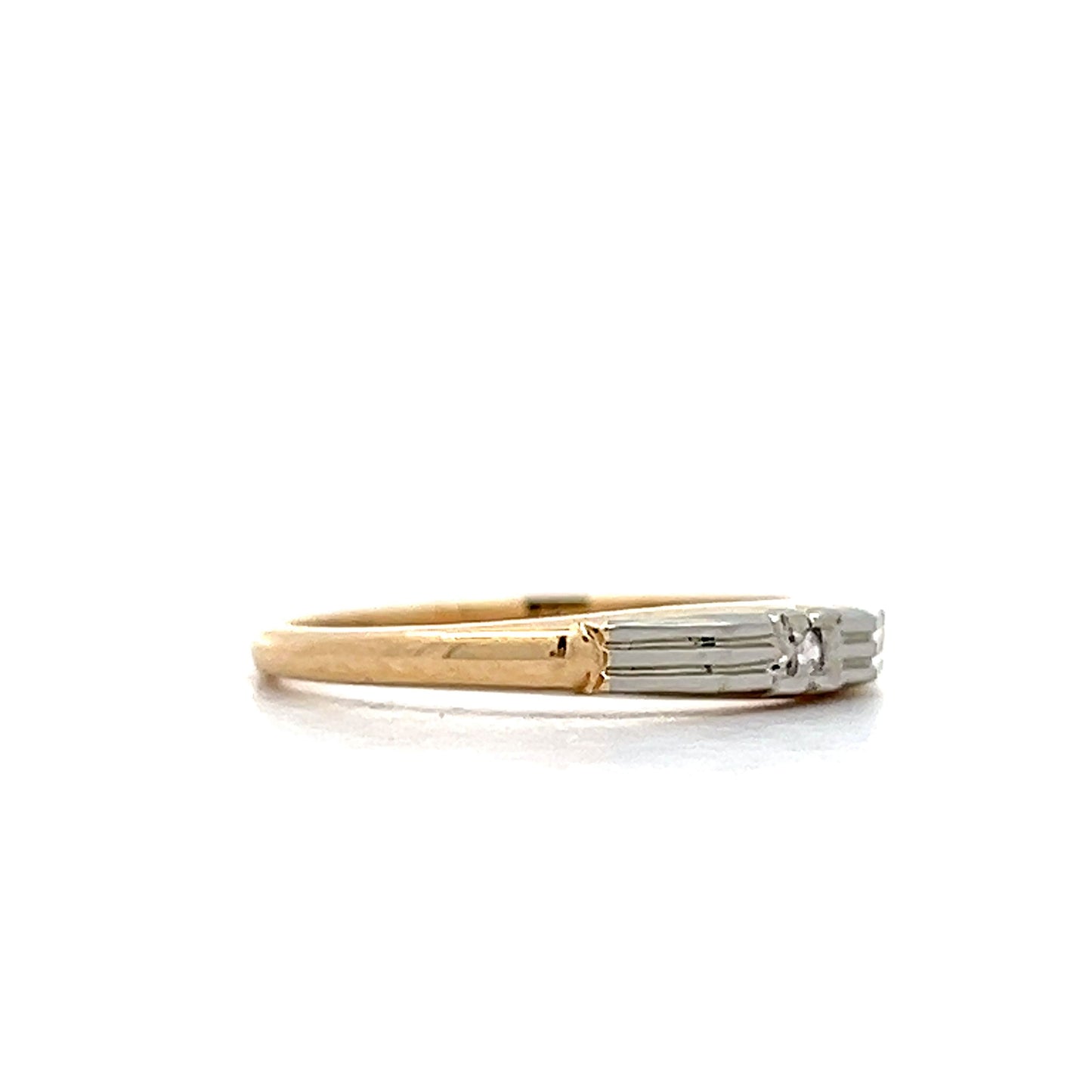 .015 Single Cut Diamond Wedding Band in 18k