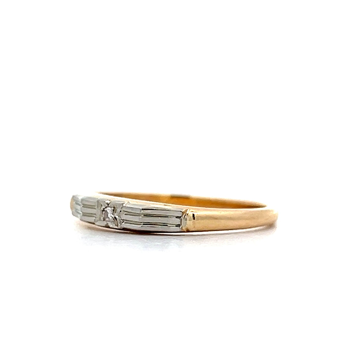 .015 Single Cut Diamond Wedding Band in 18k