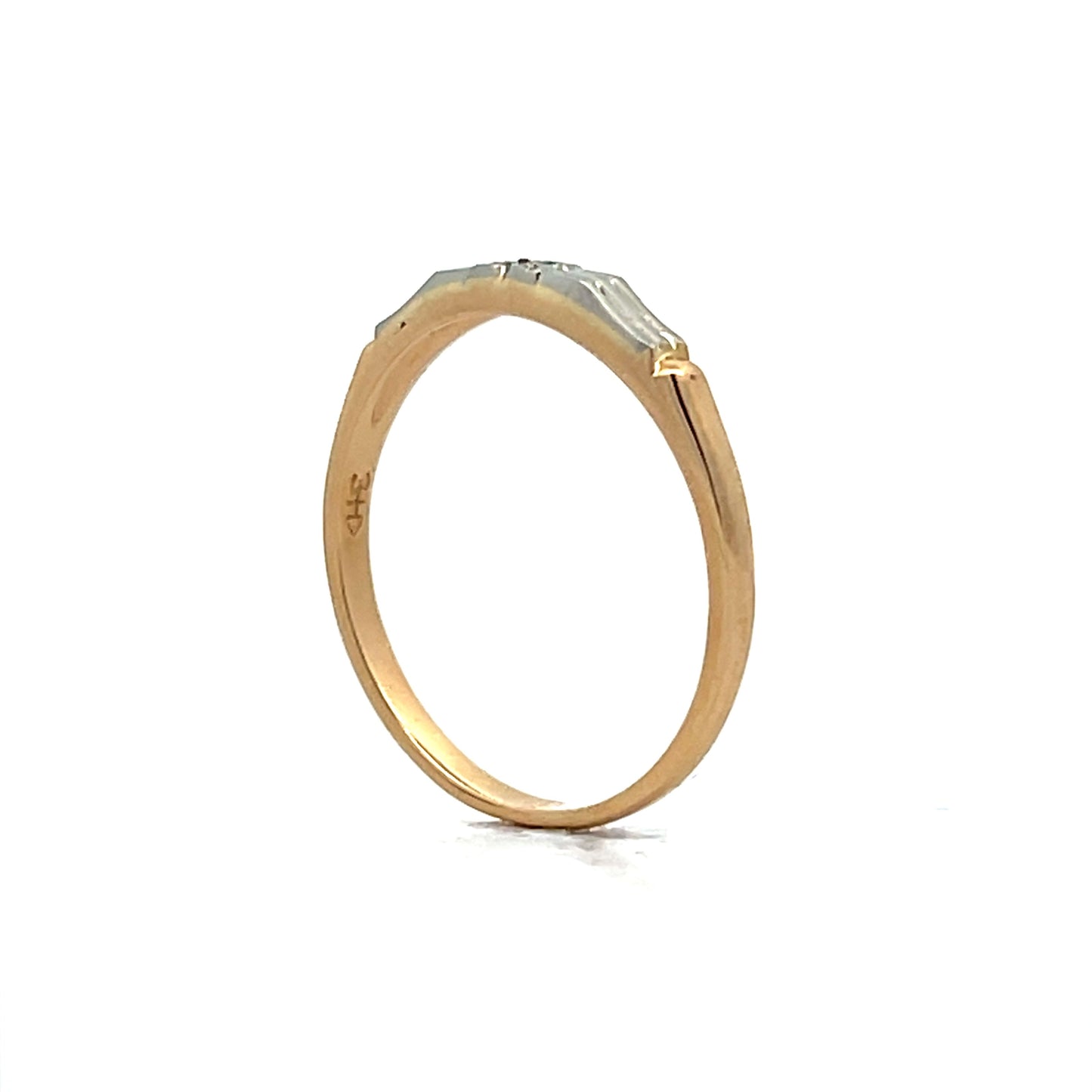 .015 Single Cut Diamond Wedding Band in 18k