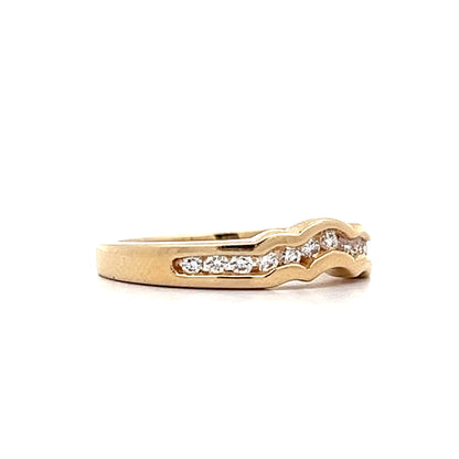 .20 Channel Set Diamond Contour Band in 14k