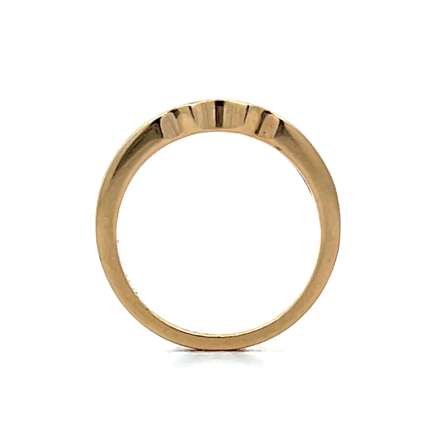 .20 Channel Set Diamond Contour Band in 14k